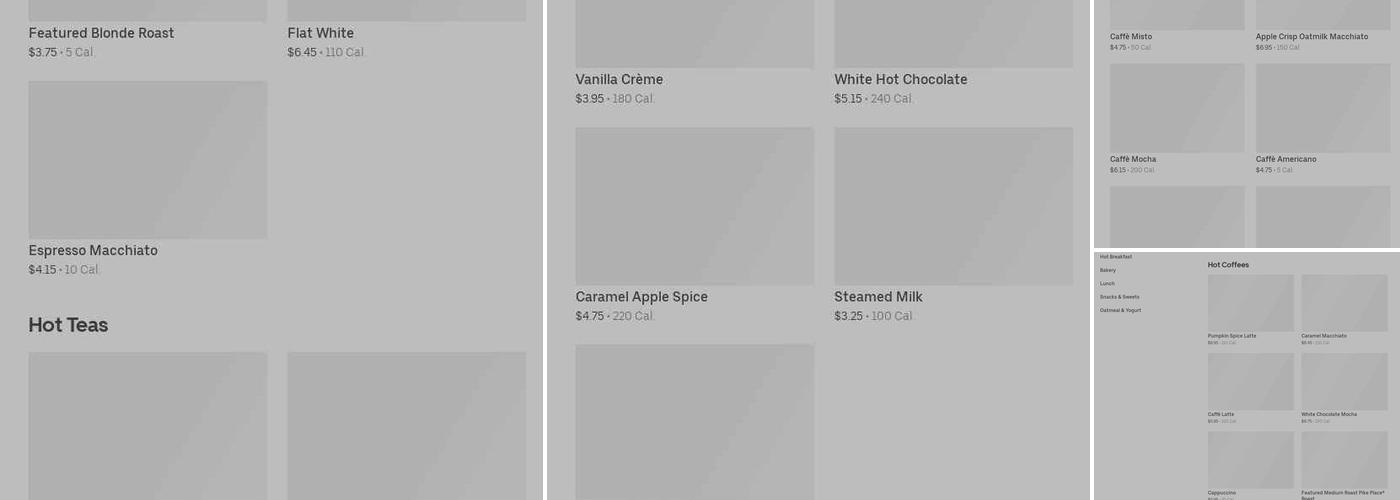 Starbucks Menu