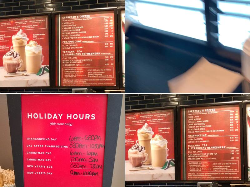 Starbucks Menu