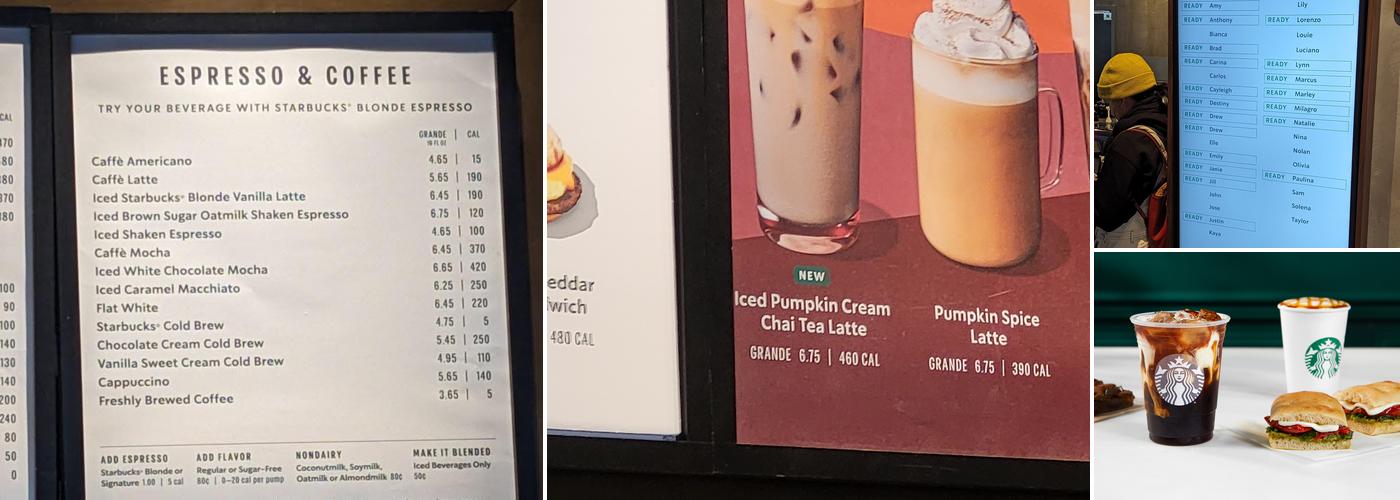 Starbucks Menu