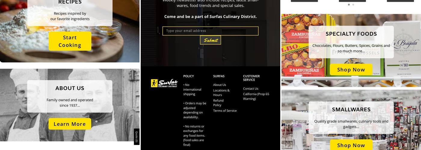 Culinary District Menu