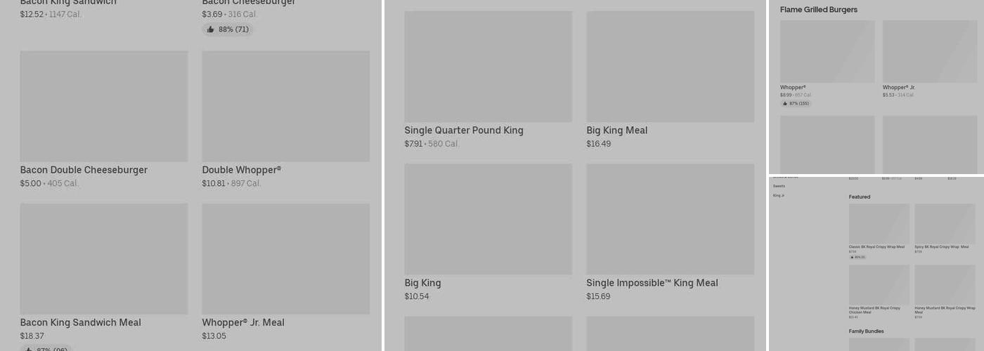 Burger King Menu