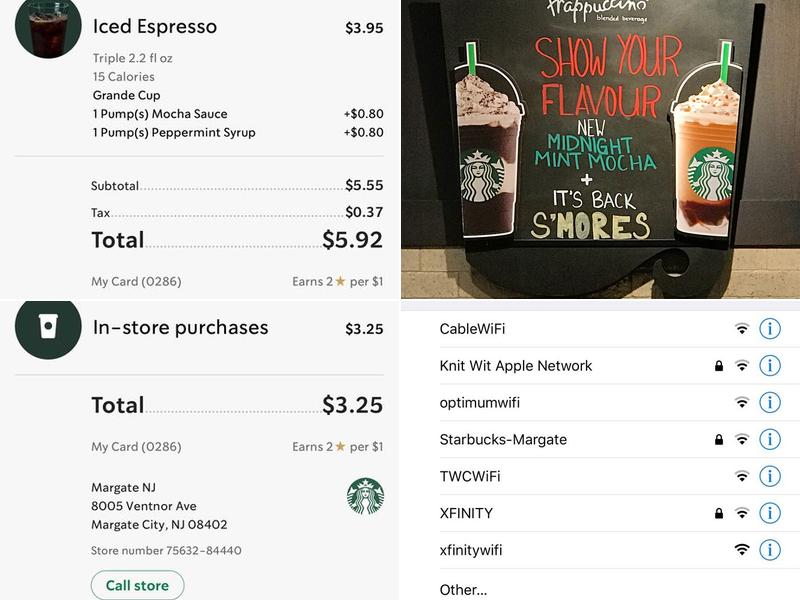 Starbucks Menu