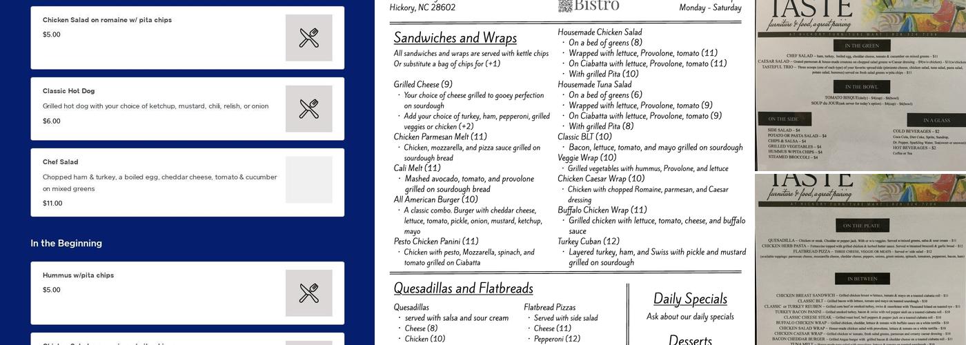 Of Great Taste, HFM, LLC Menu