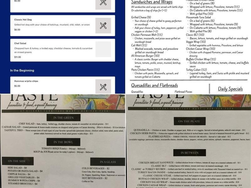 Of Great Taste, HFM, LLC Menu