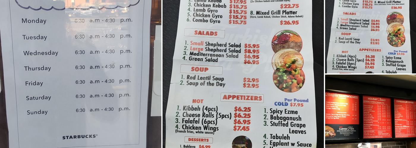 Starbucks Menu