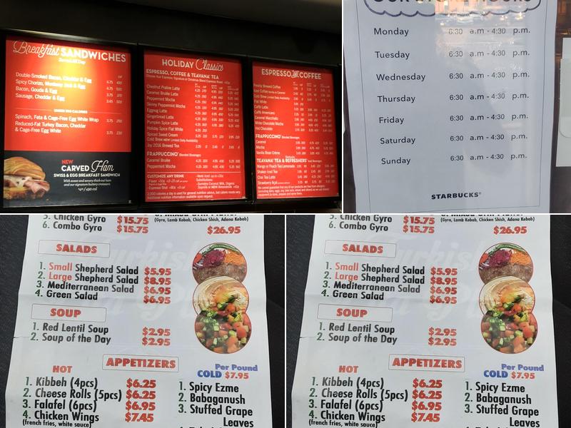 Starbucks Menu