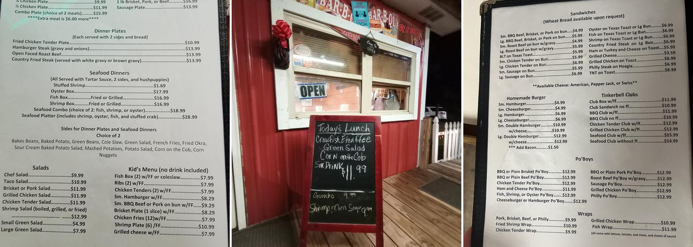 Hart's Bar-B-Q Menu