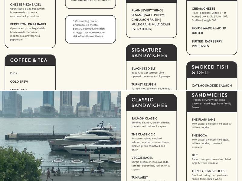 Black Seed Bagels Brookfield Place Menu