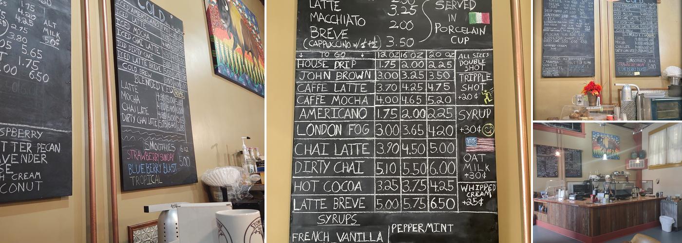 Stonetree Coffee & Pottery Menu