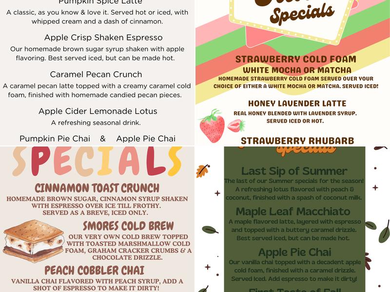 The Copper Cup Menu