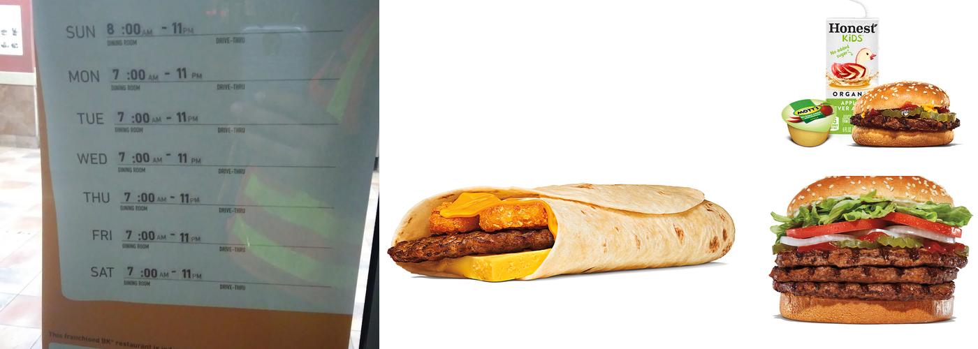 Burger King Menu