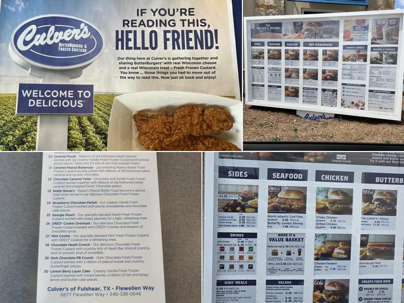 Culver’s Menu