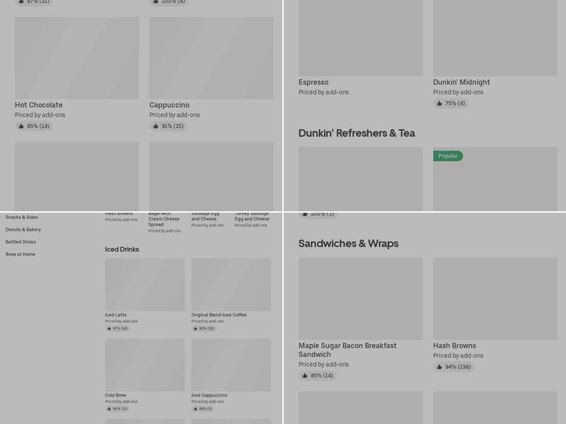 Dunkin' Menu