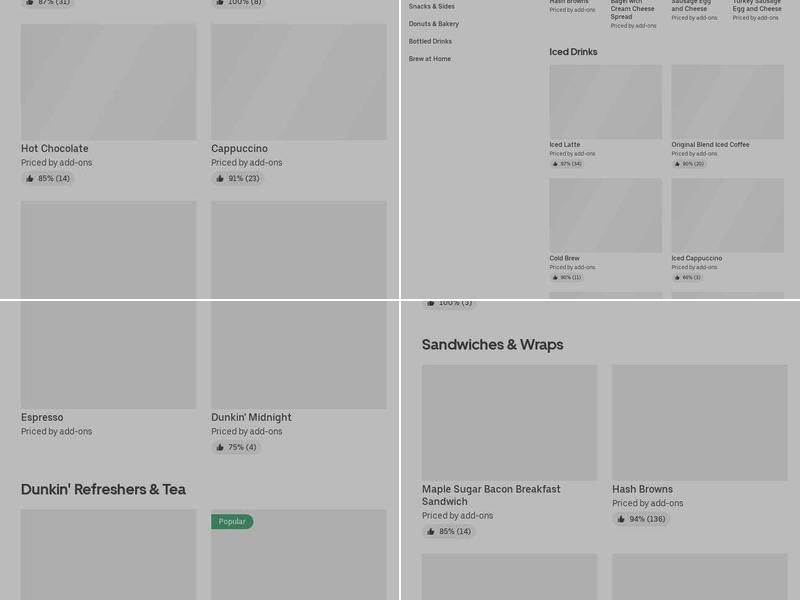 Dunkin' Menu