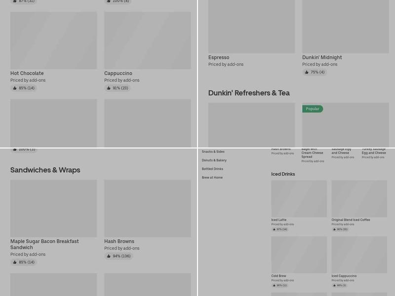 Dunkin' Menu