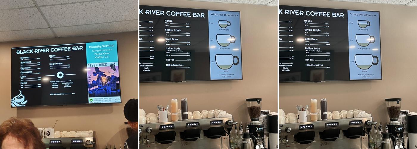Black River Coffee Bar Menu