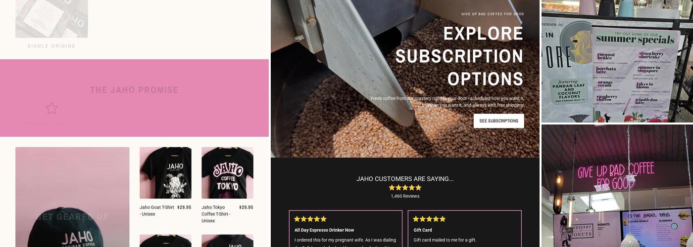 Jaho Coffee Roaster & Bakery Menu