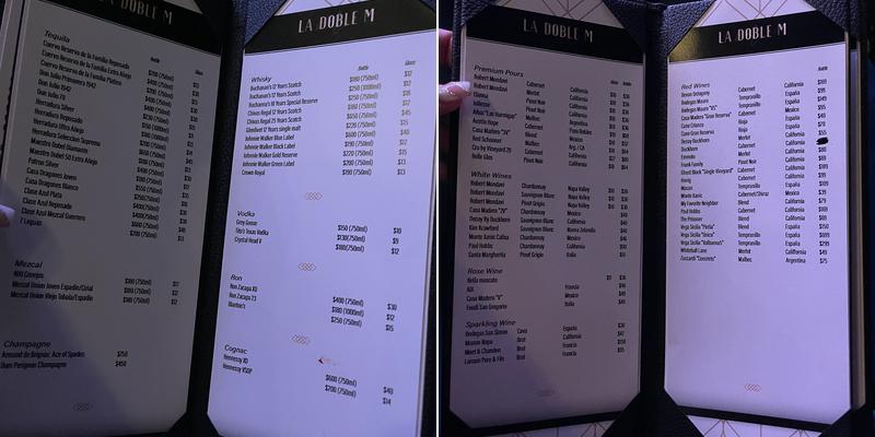 La Doble M Restaurant & Bar Menu