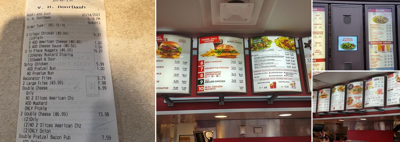 Wendy's Menu
