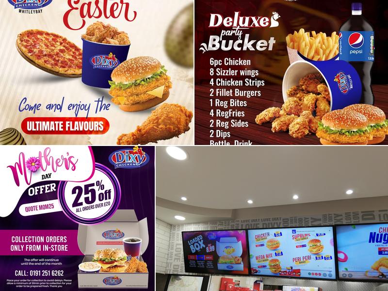 Dixy Chicken Whitley Bay Menu