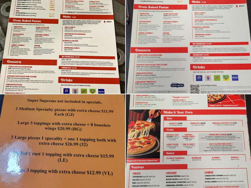 Pizza Hut Menu