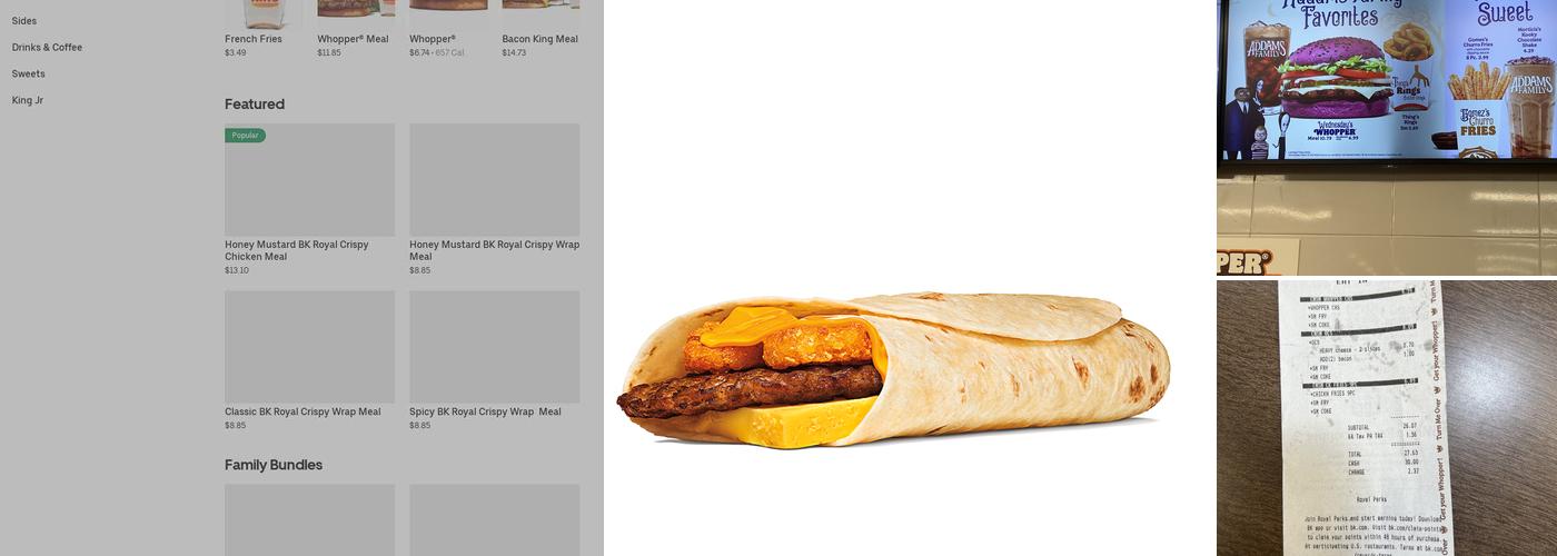 Burger King Menu