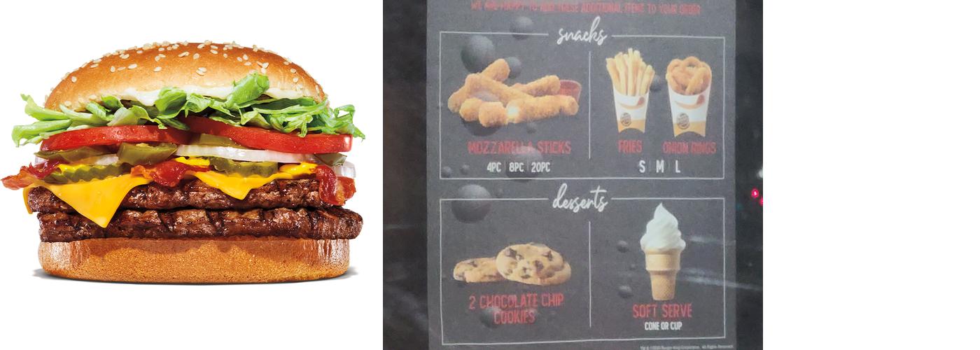 Burger King Menu
