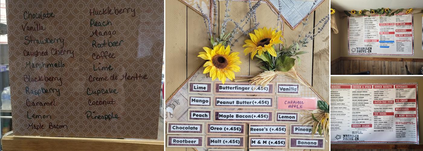 Wrangler Drive In Menu