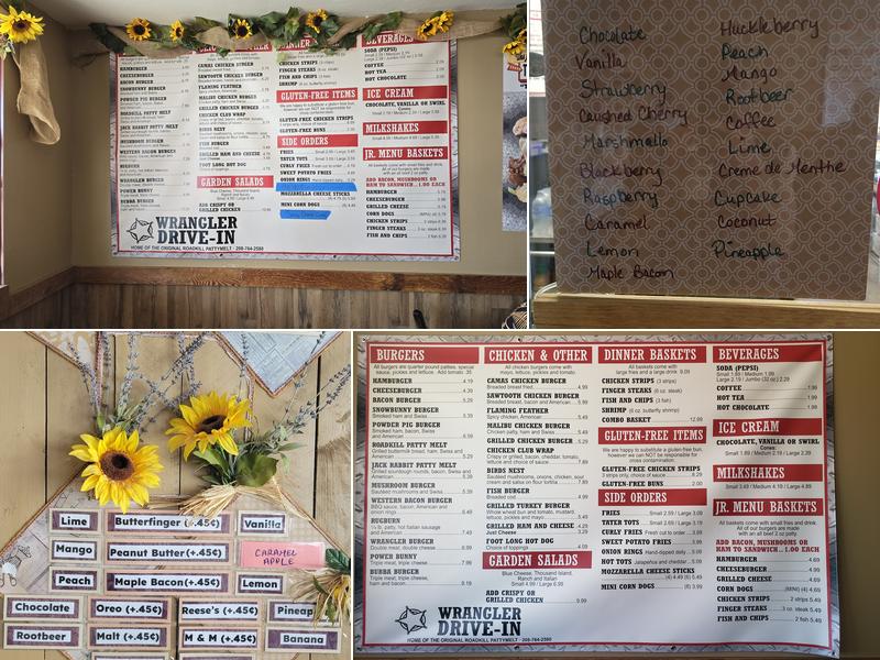 Wrangler Drive In Menu