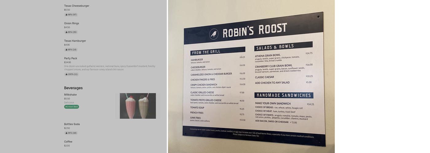 Summit Café Menu