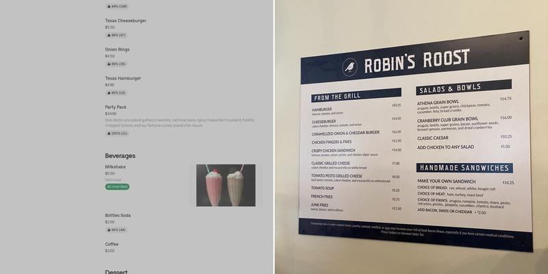 Summit Café Menu