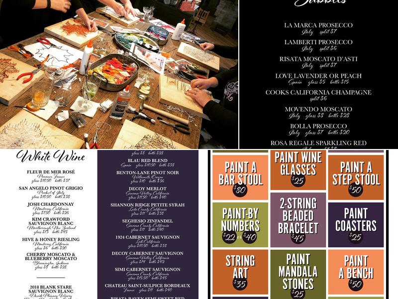 The Art Bar & Boutique Menu