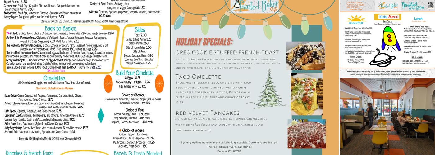 The Painted Baker Cafe Menu