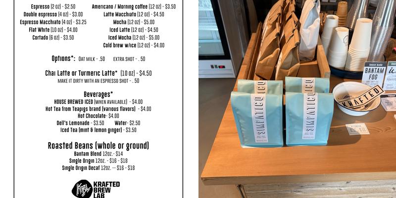 Krafted Brew Lab Menu
