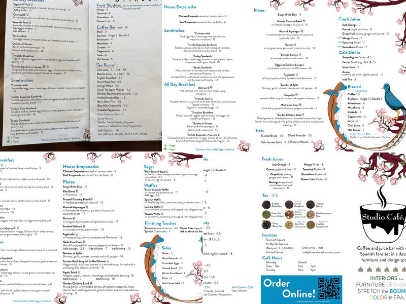 Studio Café Menu