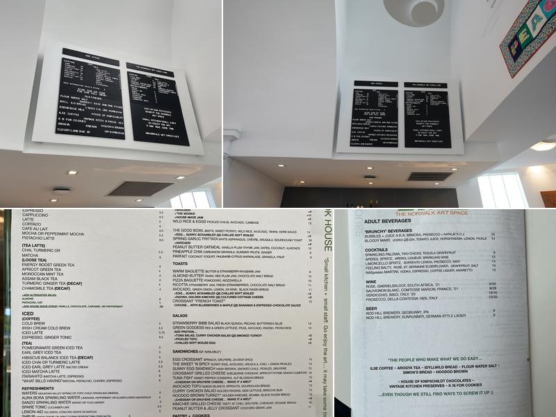 The Art Space Cafe Menu