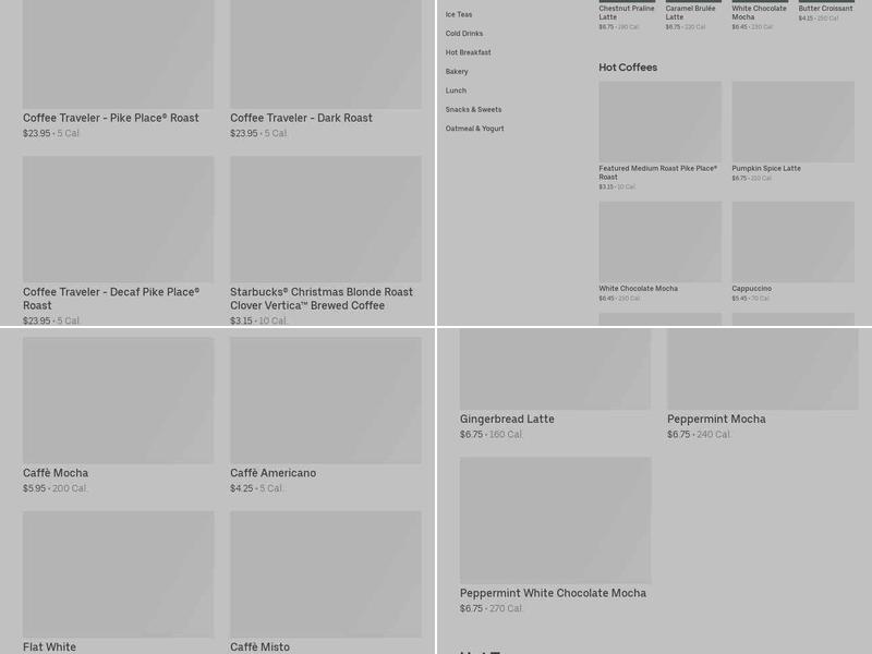 Starbucks Menu