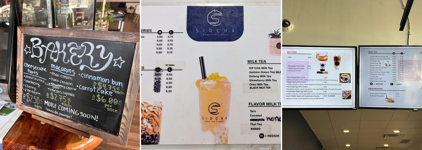 Sip Cha Menu