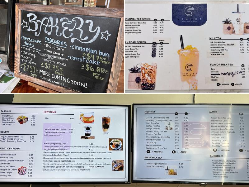 Sip Cha Menu