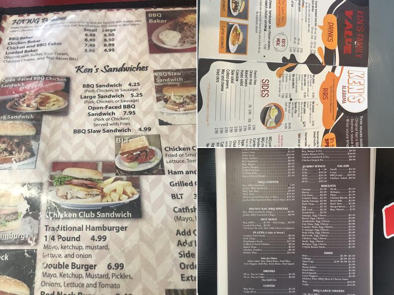 Kens Bbq Menu