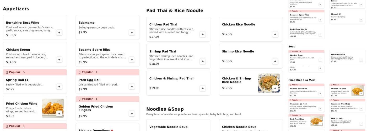 Panda House Restaurant Menu