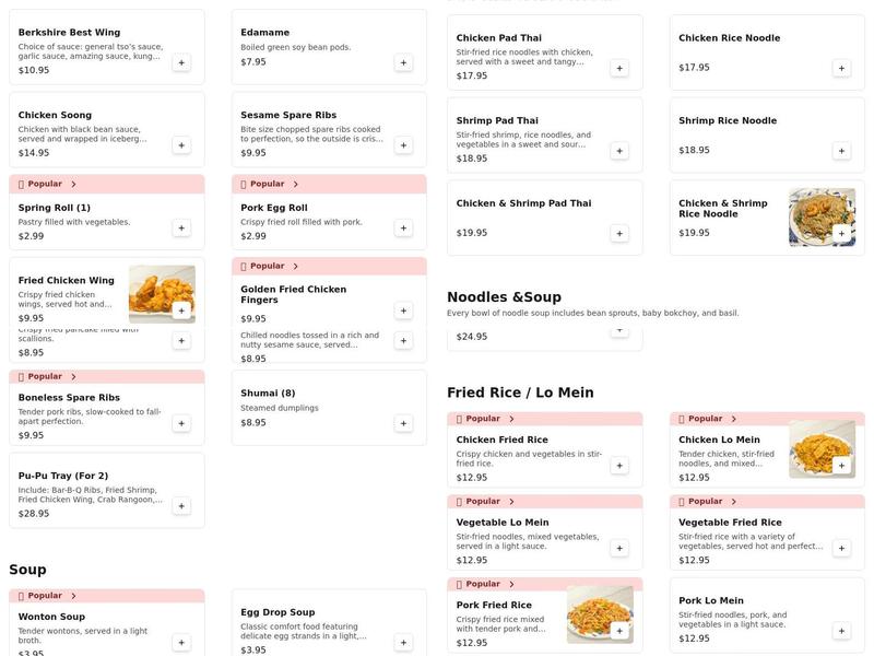 Panda House Restaurant Menu