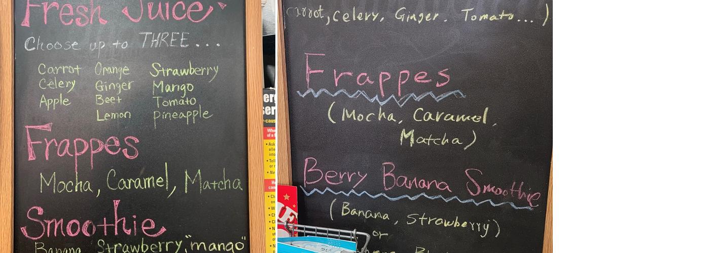 Cafe Novel Menu