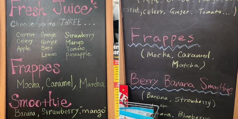 Cafe Novel Menu