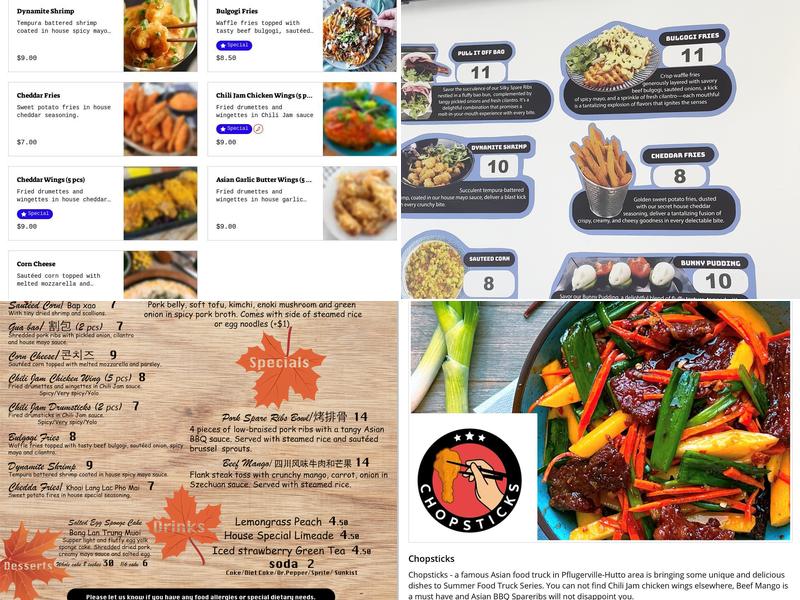 Chopsticks Menu