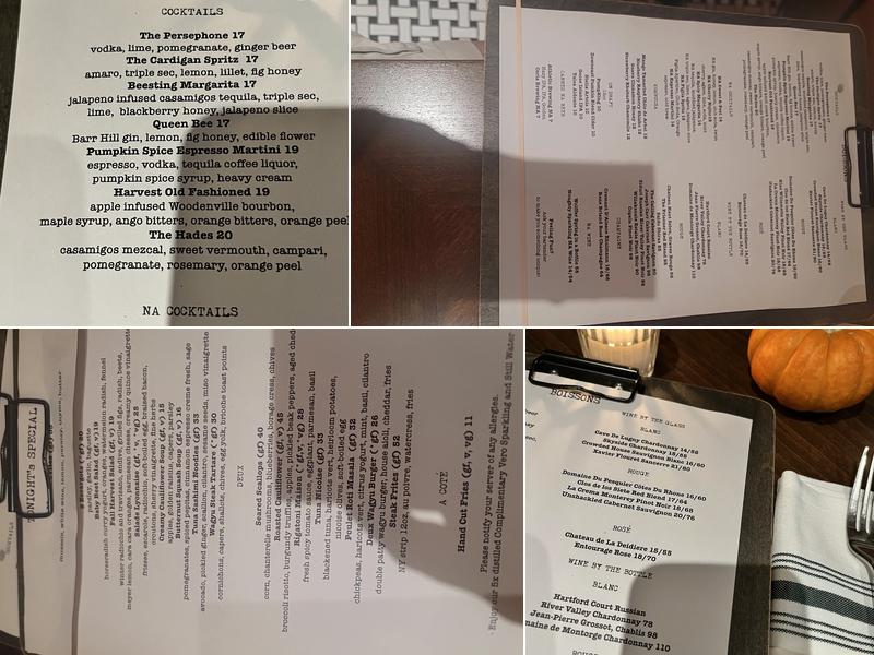 Café Deux Menu