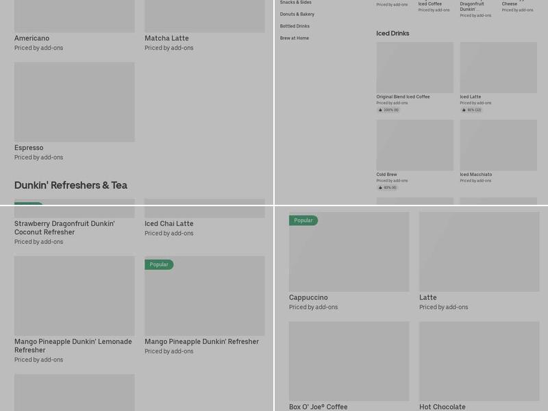 Dunkin' Menu