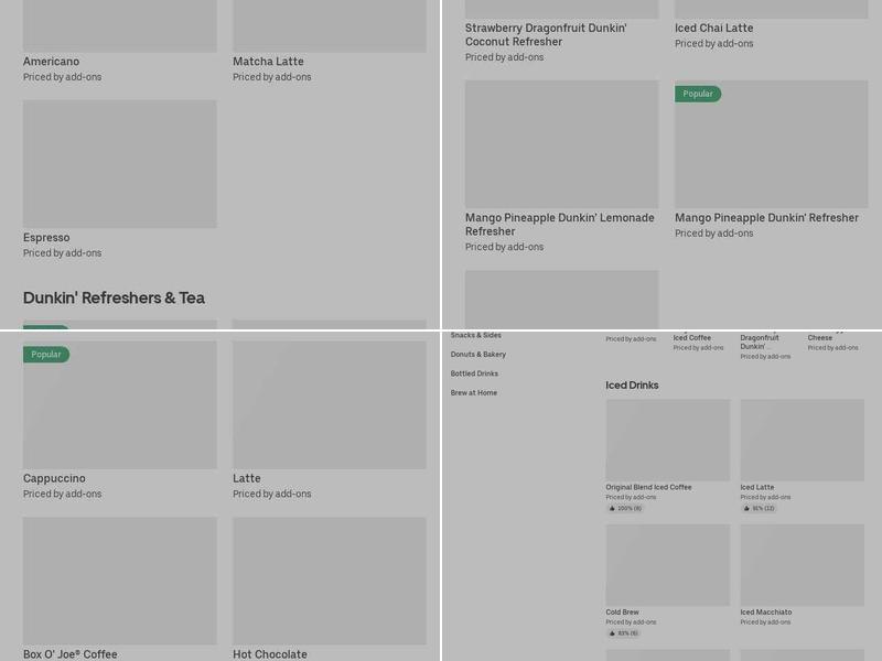 Dunkin' Menu