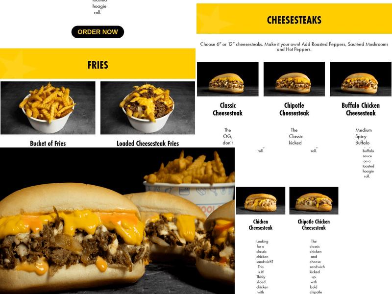 Pardon My Cheesesteak Menu