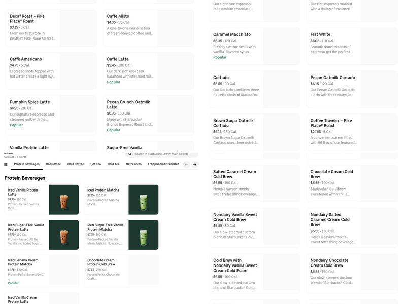 Starbucks Menu